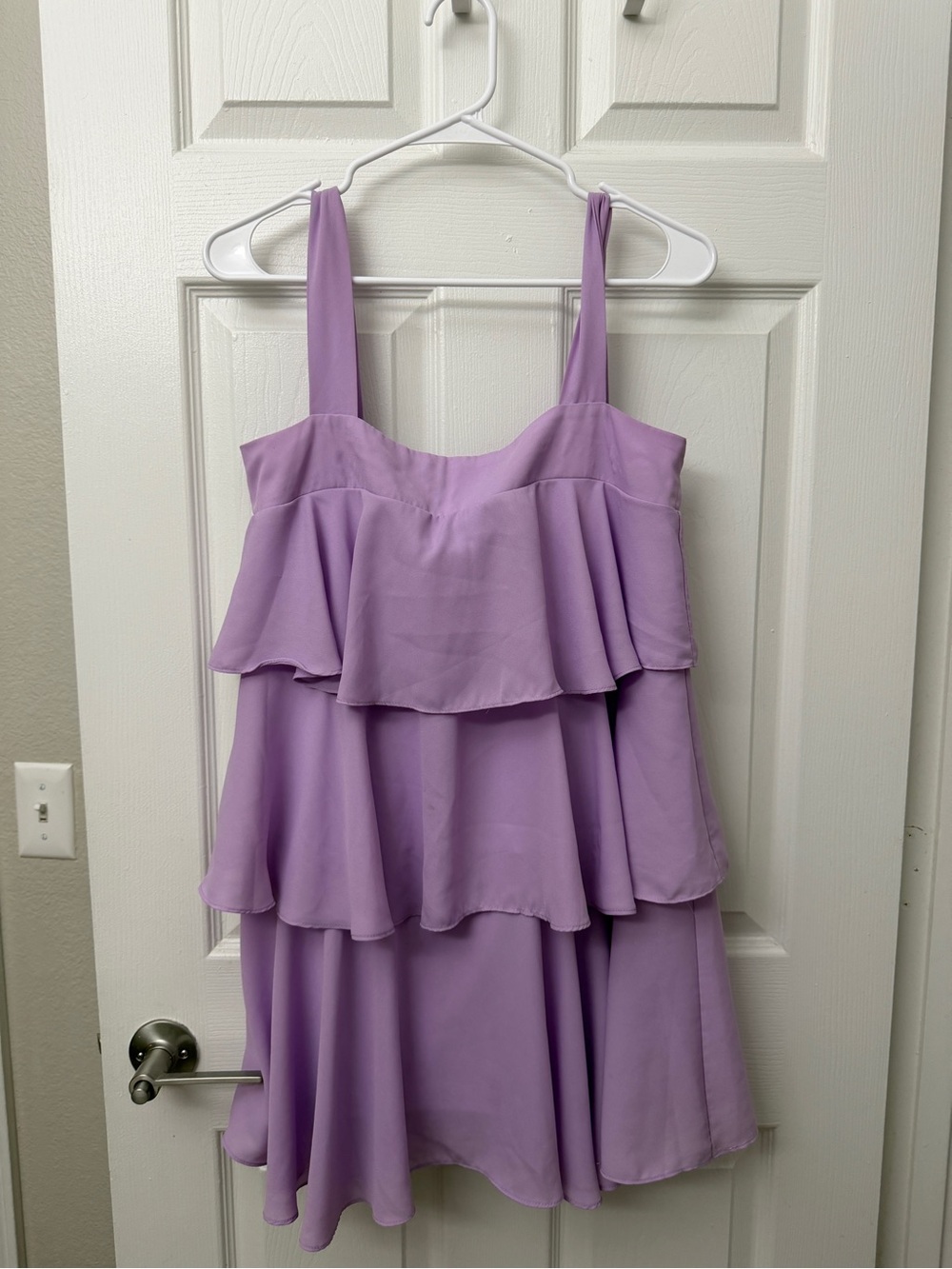 Pink Lily Lavender Tiered Ruffle Mini Dress
